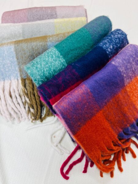 Yarn dyed&Heavy brushed Scarf